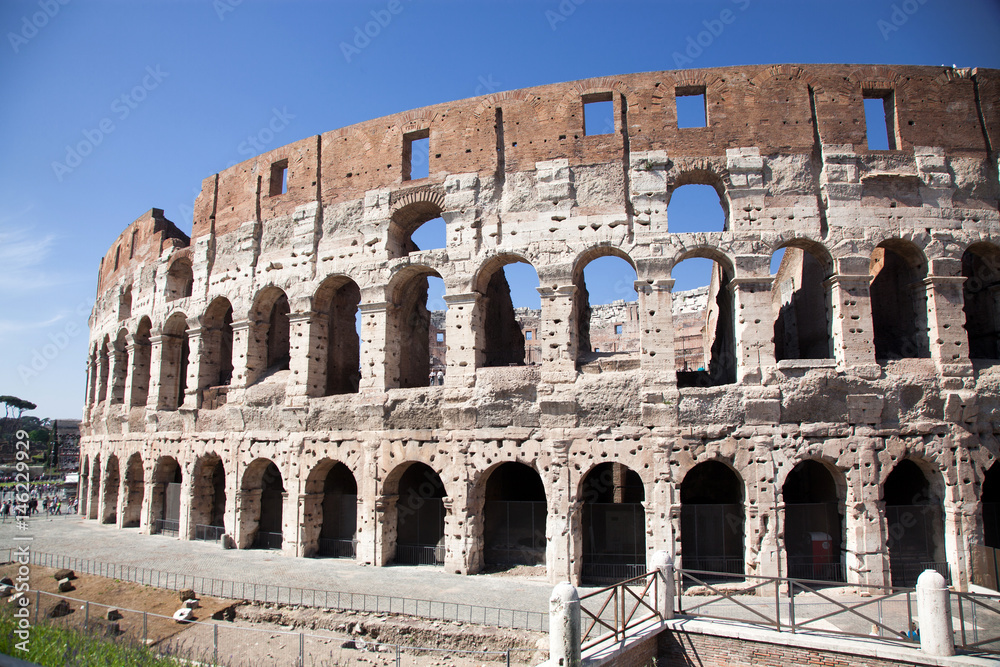 travel amazing Italy series - Colosseum in Rome on a sunny day