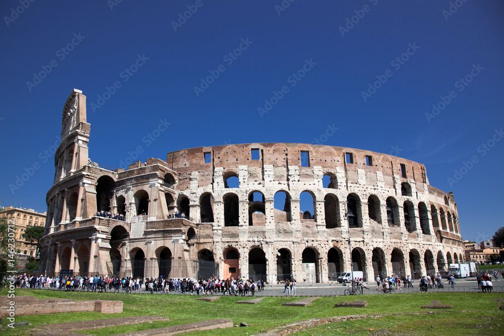 travel amazing Italy series - Colosseum in Rome on a sunny day