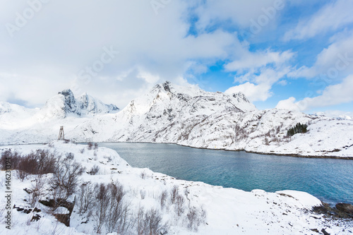 Winter landscape of Lofotens