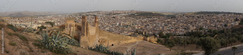 Vue panoramique de la ville de Fès au Maroc