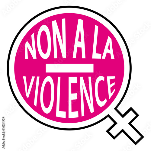 Non à la violence envers les femmes. Symbole femme rose II.