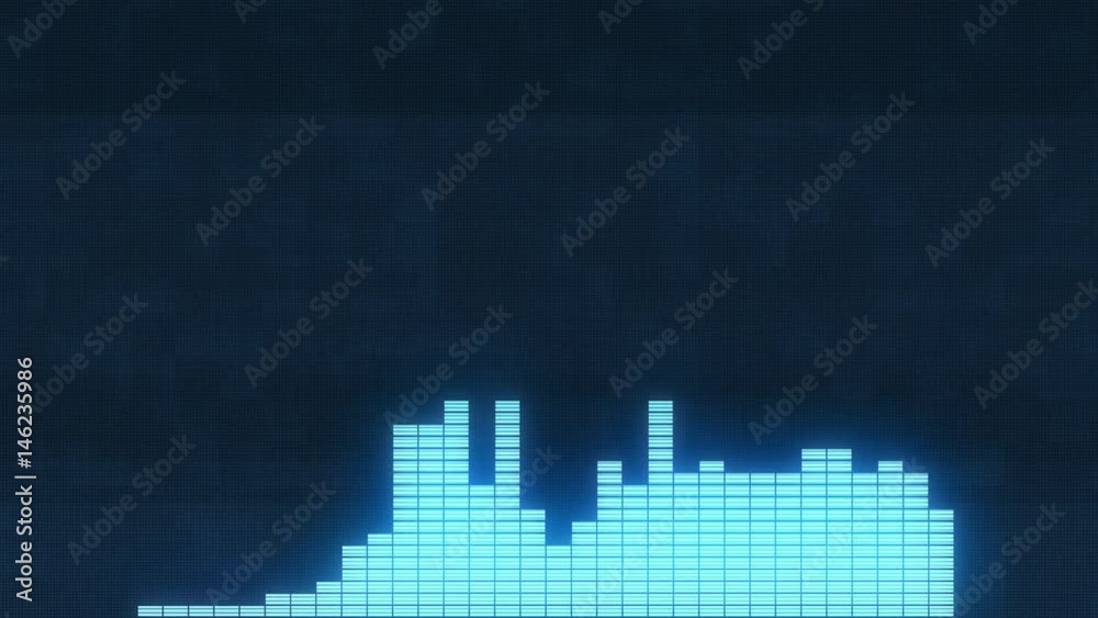 Music pulse with audio meters moving. Motion graphics background with distorted image. Concept of dance, club or high volume. Music pulse with audio meters moving. Motion graphics background with distorted image. Concept of dance, club or high volume.