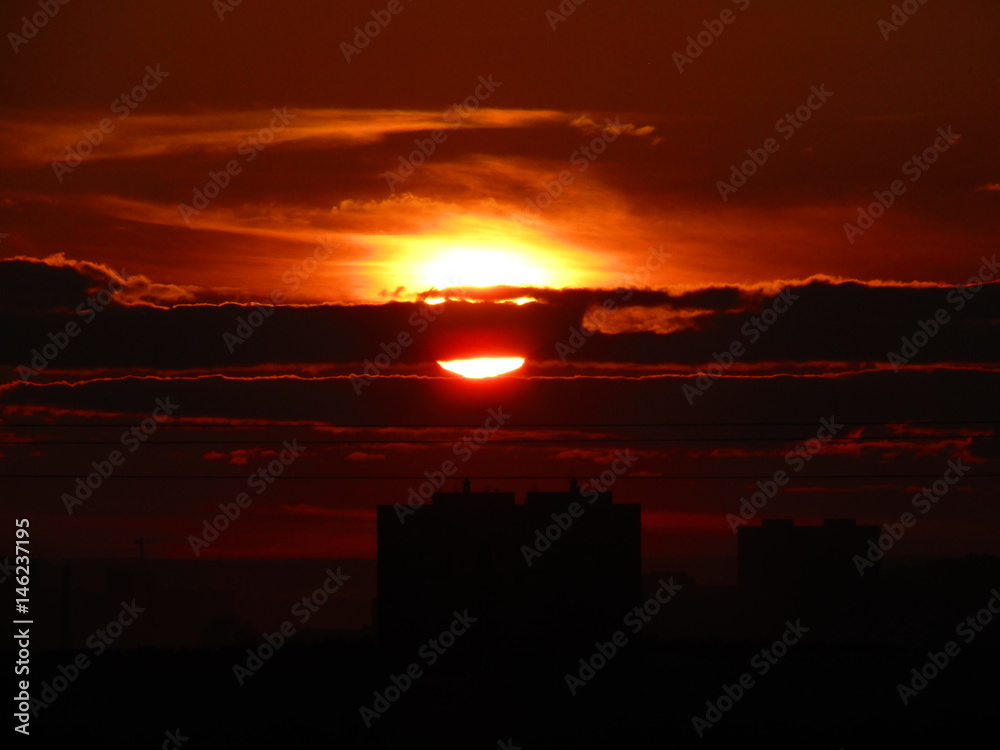 Obraz premium sky, clouds and sun