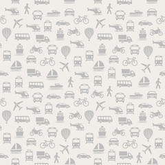 Transport seamless pattern. Background with icons.