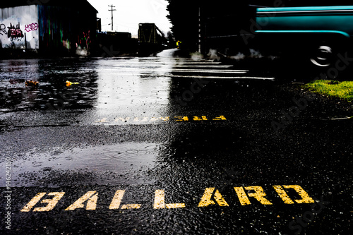 Borderline between Ballard and Fremont neighborhoods in Seattle, WA photo