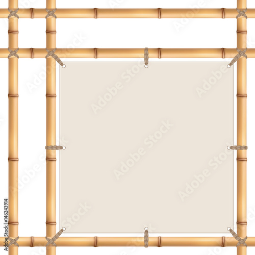 Квадратная рамка из бамбука.