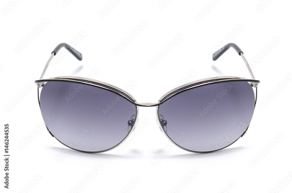 womens sunglasses in an iron frame isolated on white womens sunglasses in an iron frame isolated on white