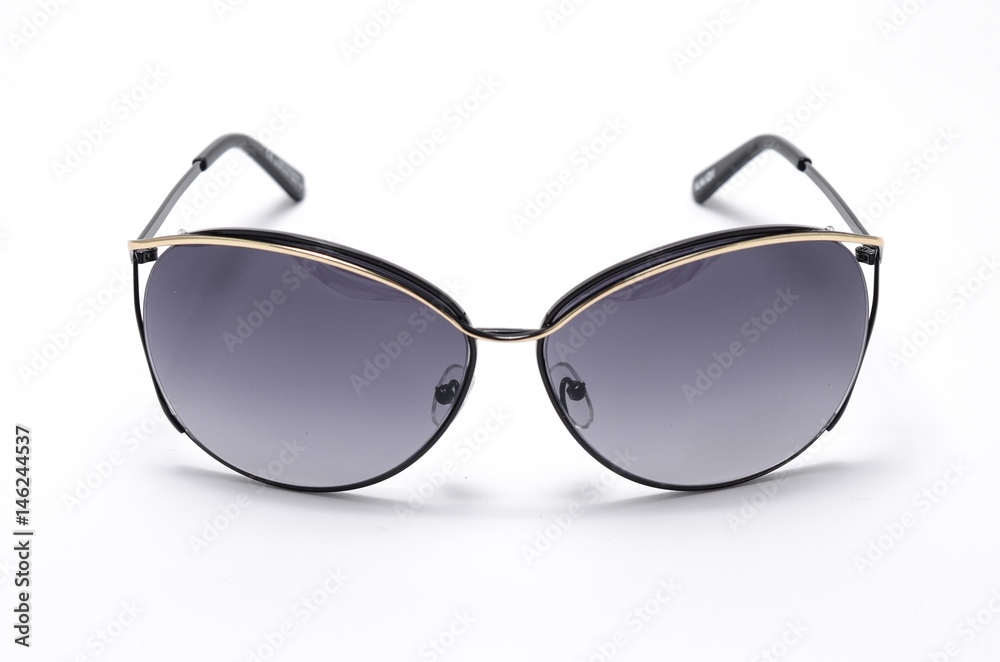 womens sunglasses in an iron frame isolated on white womens sunglasses in an iron frame isolated on white