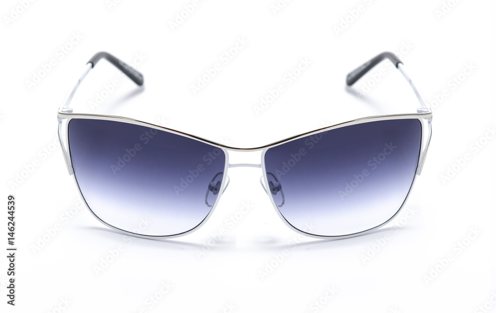 womens sunglasses in an iron frame isolated on white womens sunglasses in an iron frame isolated on white