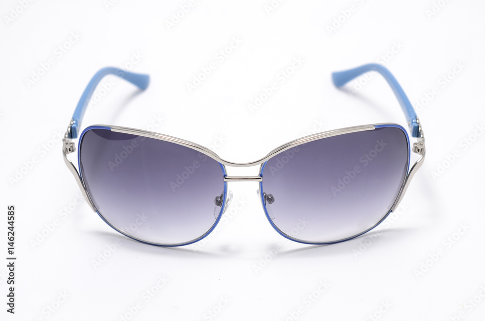 womens sunglasses in an iron frame isolated on white womens sunglasses in an iron frame isolated on white