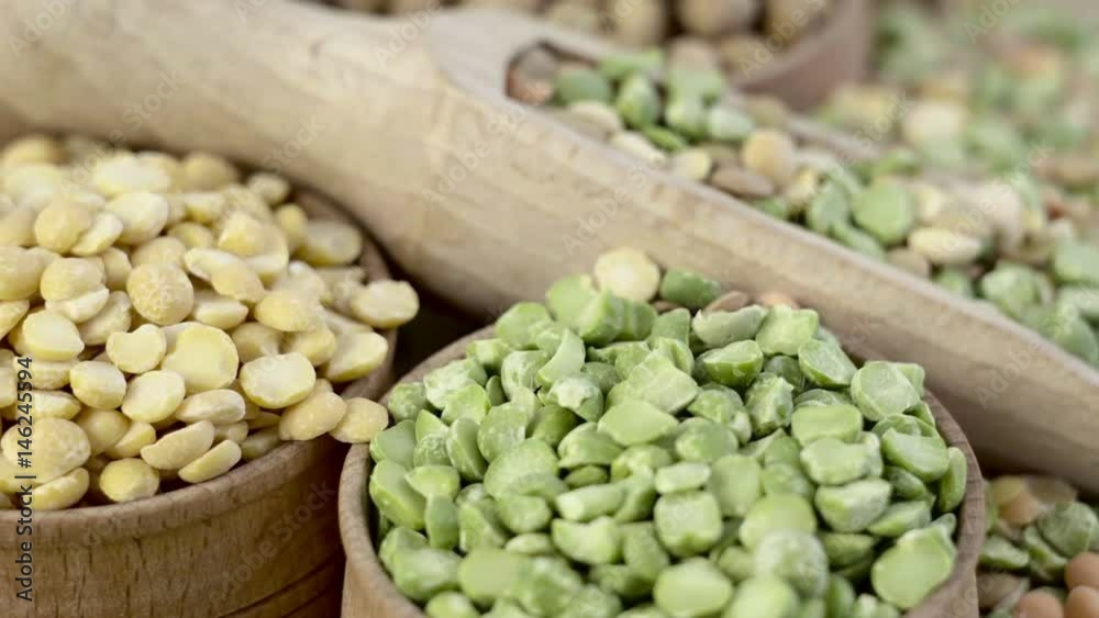 Yellow peas, green peas, green lentils, red lentils, chickpeas Yellow peas, green peas, green lentils, red lentils, chickpeas