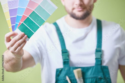 Choosing the colour of the paint photo