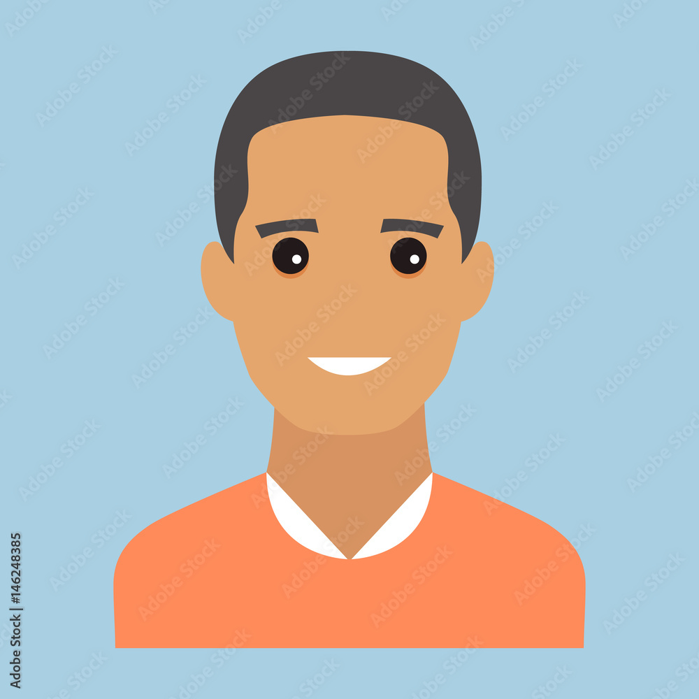 Man portrait. Modern avatar. Flat design vector illustration. Man portrait. Modern avatar. Flat design vector illustration.