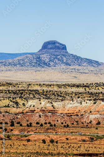 volcanic neck in the desert  photo