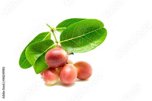 Carissa carandas fruit isolated on white background