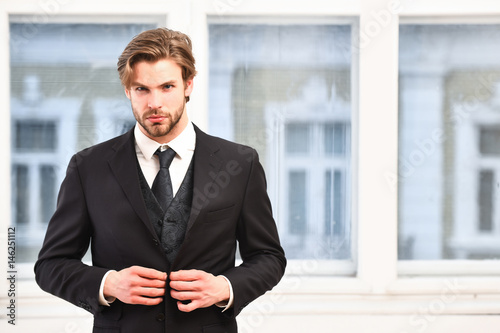 Bilde på lerret Businessman in office. Confidence and charisma