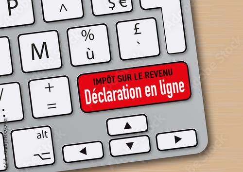 déclaration en ligne - impôt sur le revenu - web - clavier - internet