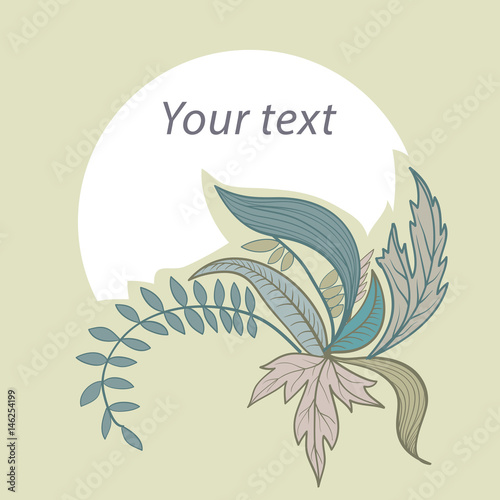 background stilize flowers frame