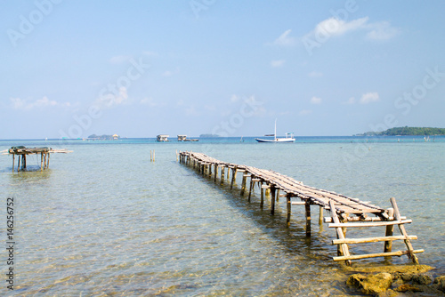 old wooden pier in Karimunjawa archipelago