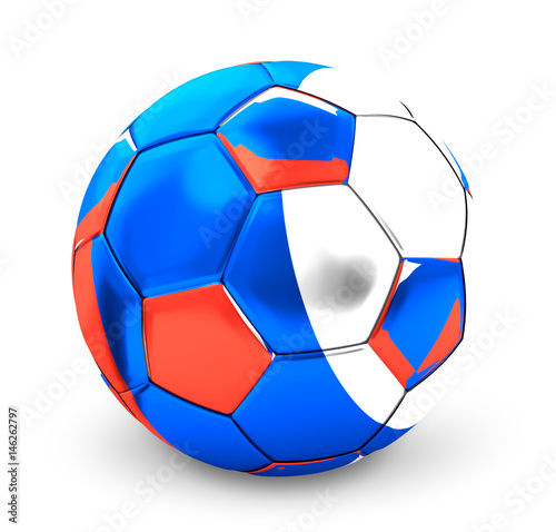 3d rendering of russian soccer ball. football ball of Russia