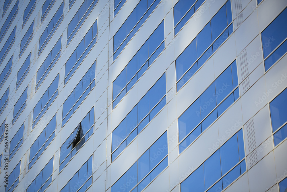 Exterior building with windows Exterior building with windows
