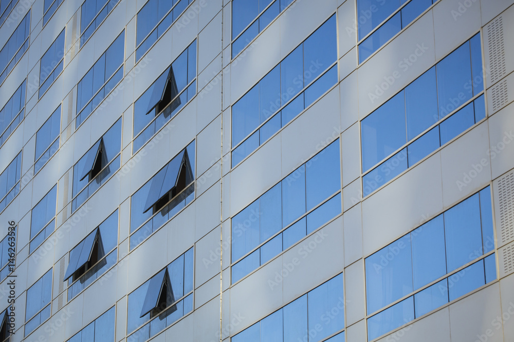 Exterior building with windows Exterior building with windows