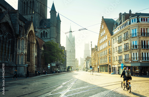 Historic houses in Ghent, Belgium