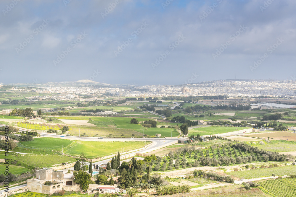 Rural Gozo view seen from The Citadel Victoria. Malta Rural Gozo view seen from The Citadel Victoria. Malta