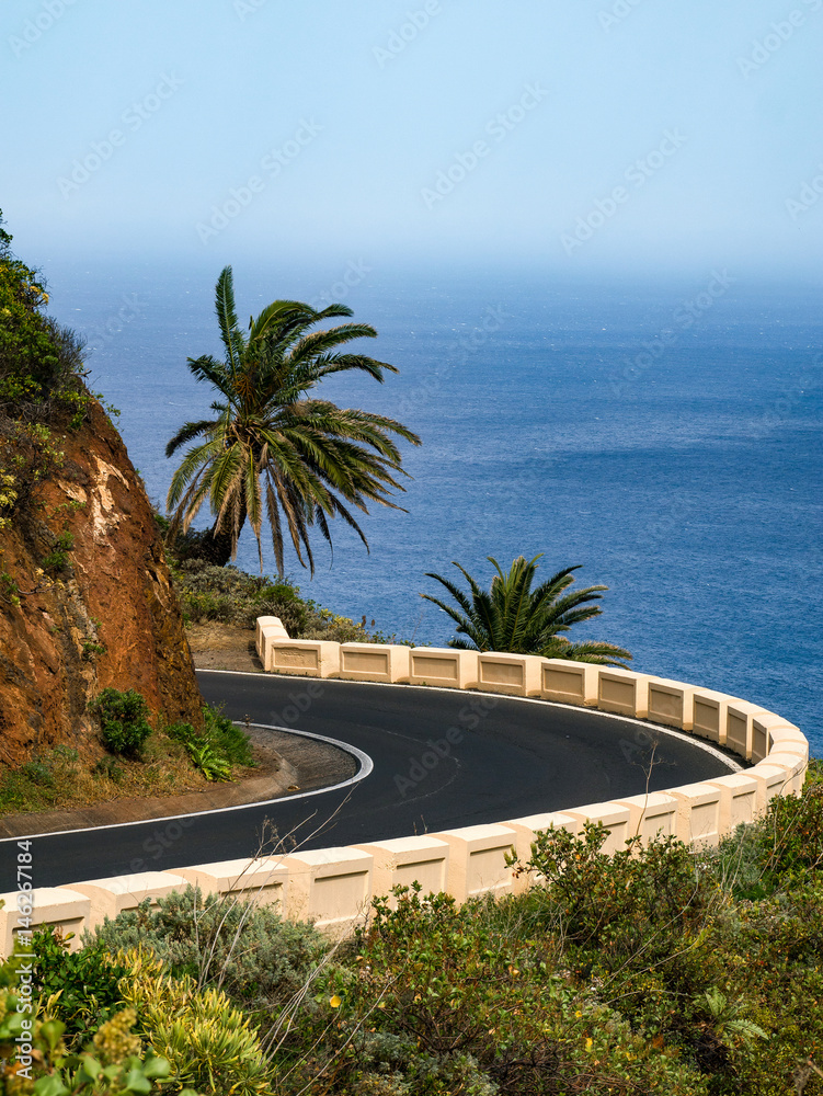 Küstenstrasse bei Almagica, Teneriffa, Kanaren,Spanien,