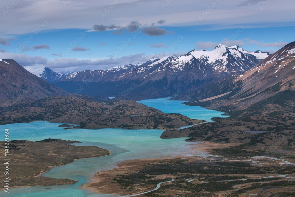 View from Mount Leon to lake Belgrano, Perito Moreno National Park, Patagonia, Argentina View from Mount Leon to lake Belgrano, Perito Moreno National Park, Patagonia, Argentina