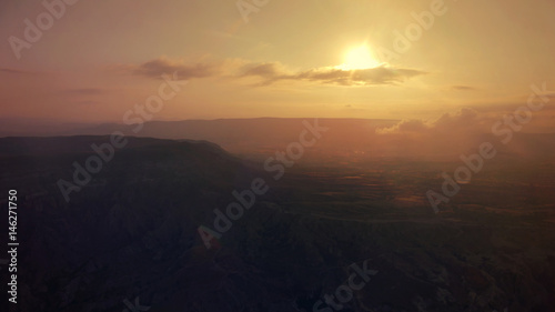 Sunrise in cappadocia from balloon