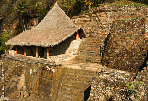 Ruins in Malinalco,  Archaeological site in  Mexico. photo