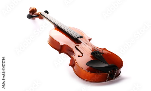 Violin isolated on white background 