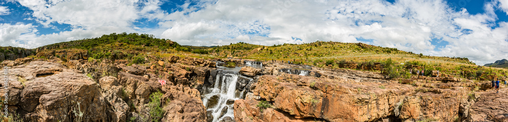 Panorama View at the Blyde River Canyon, Bourke’s Luck Potholes Panorama View at the Blyde River Canyon, Bourke’s Luck Potholes