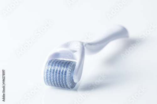 Derma roller for medical micro needling therapy. Tool also known as: Dermaroller, mesoroller, meso-roller, mesopen.