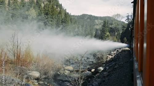 Historic steam train in Colorado Rocky Mountains - 3