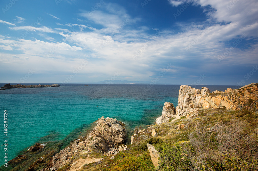 Landscape near Rena Bianca, the Beach of Santa Teresa, North Sardinia, Italy