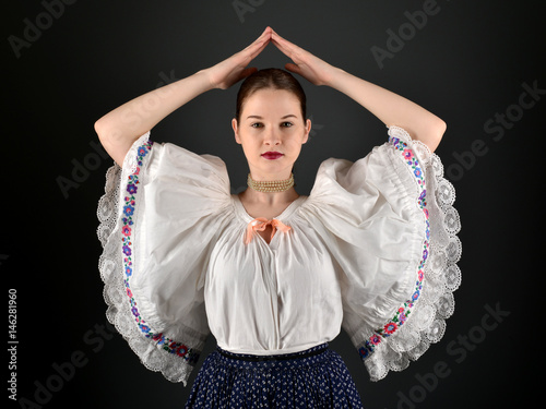 girl in folklore costume photo