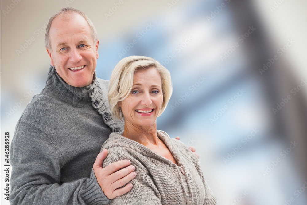 Composite image of lovely couple