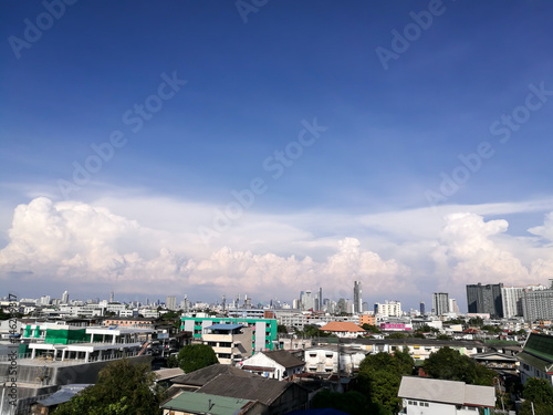 Aerial view of a Downtown Bangkok