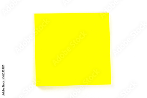 Yellow sticker for notes