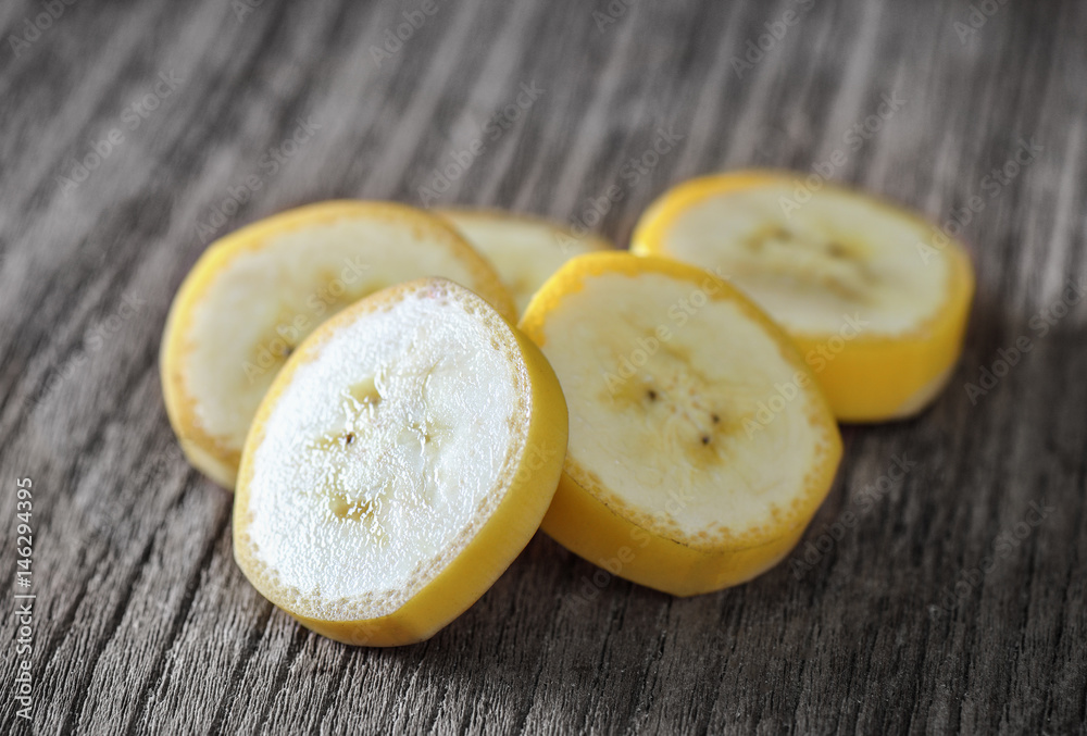 Banana on wood