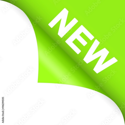 Curled corner New green