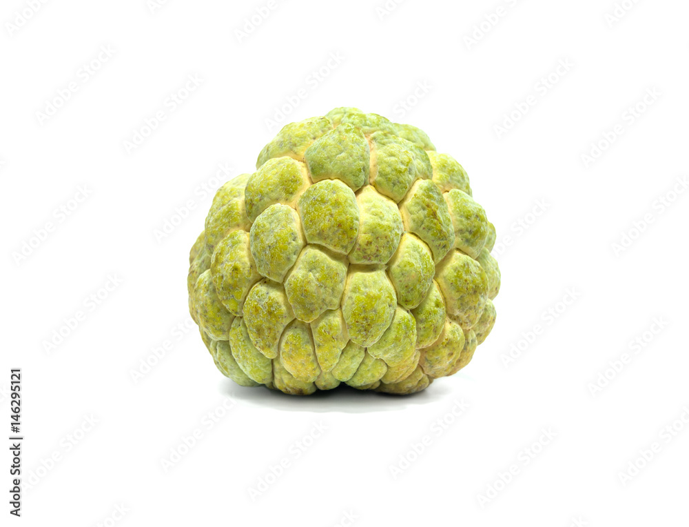 Fototapeta premium Fresh Custard Apple on white background.