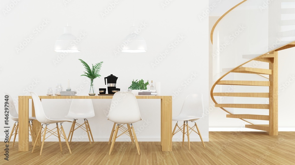 Fototapeta premium Relax space in hotel - 3D rendering
