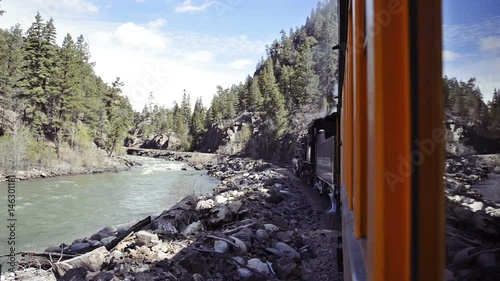 Historic steam train in Colorado Rocky Mountains - 1