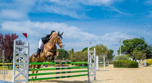 Obraz Jazda, skakanie, zawody.