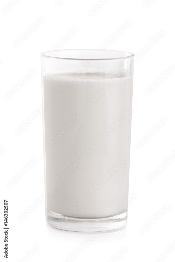 Glass of milk isolated on white Glass of milk isolated on white