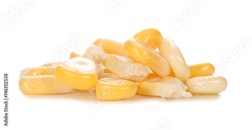Ripe corn isolated on white background
