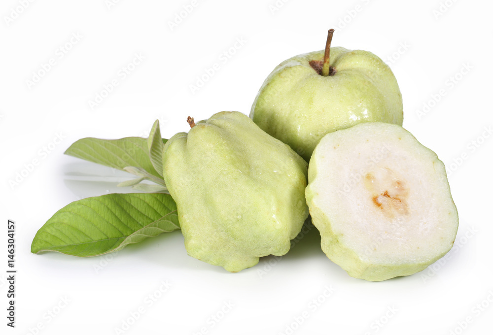 Fresh guava isolated on a white background